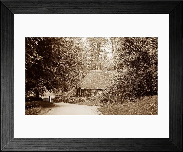 Framed Print : Cockington Court Lodge, Devon, Victorian period Framed Print : Cockington Court Lodge, Devon, Victorian period