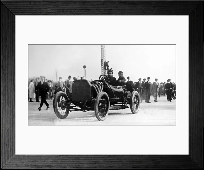 Framed Print : Felice Nazzarro driving his Fiat racing car Framed Print : Felice Nazzarro driving his Fiat racing car