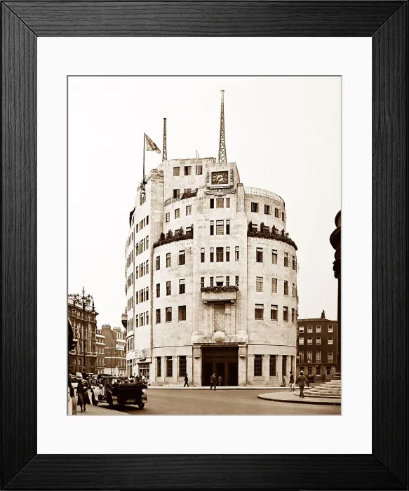 Framed Print : BBC Broadcasting House, London early 1900s Framed Print : BBC Broadcasting House, London early 1900s