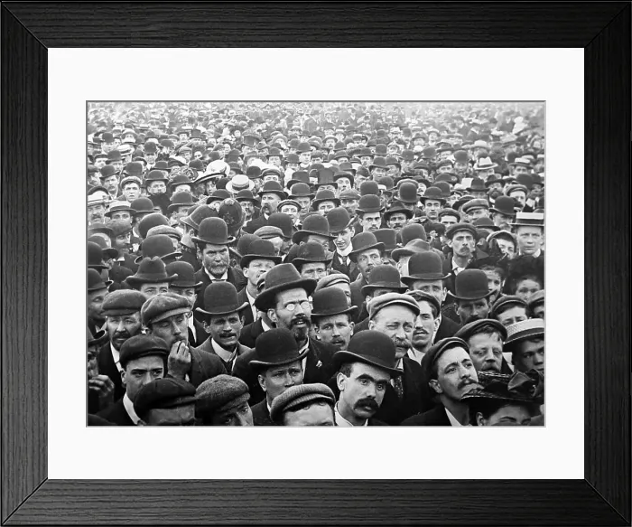 Framed Print : An Edwardian crowd, early 1900s Framed Print : An Edwardian crowd, early 1900s