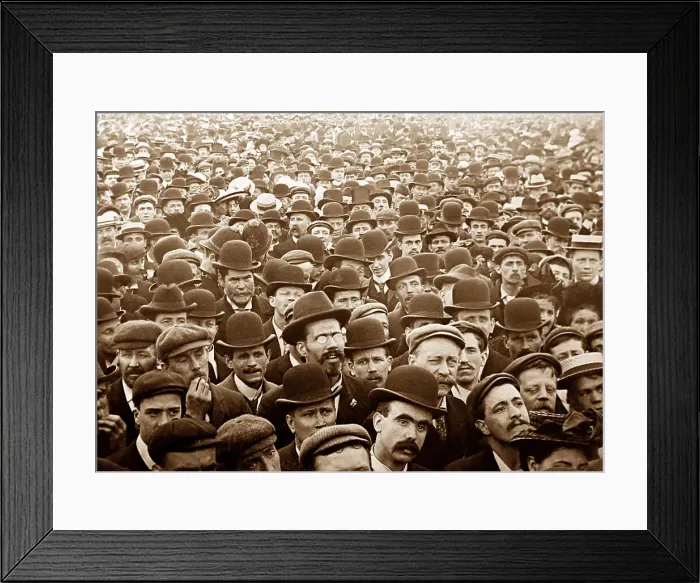 Framed Print : An Edwardian crowd, early 1900s Framed Print : An Edwardian crowd, early 1900s