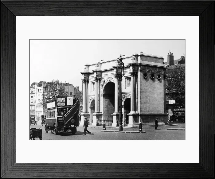 Framed Print : Marble Arch, London early 1900s Framed Print : Marble Arch, London early 1900s