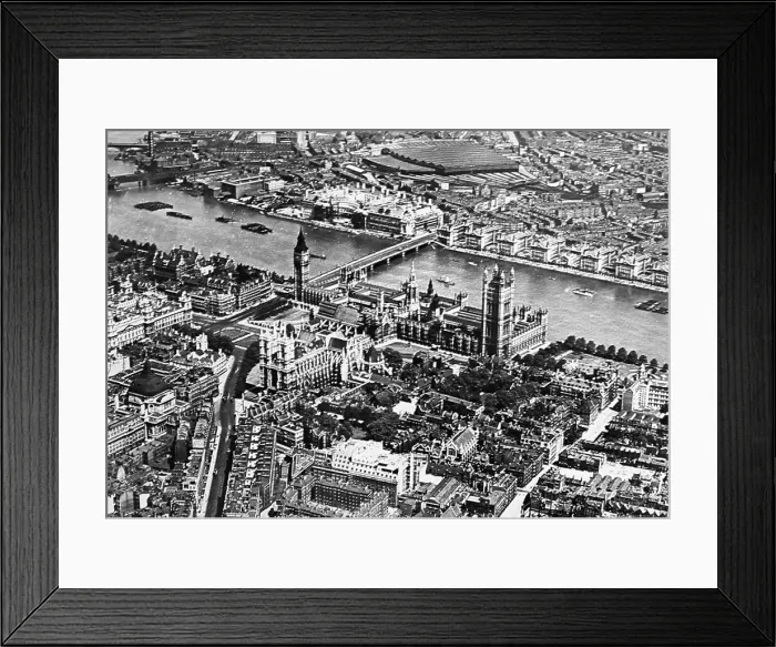 Framed Print : Aerial View of the Houses of Parliament, London Framed Print : Aerial View of the Houses of Parliament, London