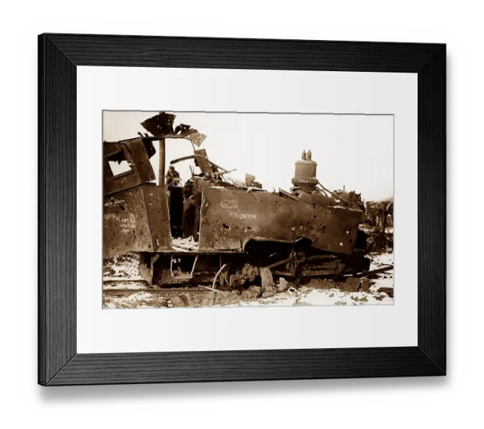 Framed Print : German railway engine in Combles, France in March 1917 Framed Print : German railway engine in Combles, France in March 1917