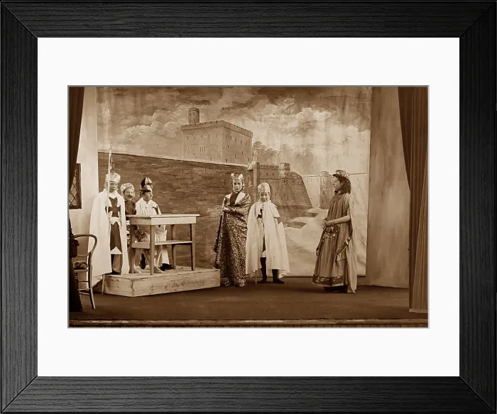 Framed Print : An amateur production of Ivanhoe at a country