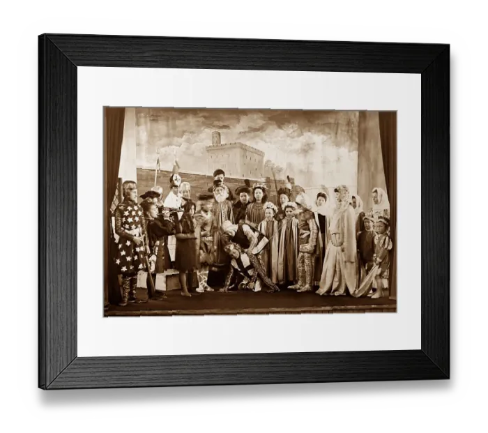 Framed Print : An amateur production of Ivanhoe at a country Framed Print : An amateur production of Ivanhoe at a country