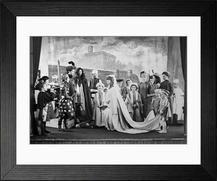 Framed Print : An amateur production of Ivanhoe at a country Framed Print : An amateur production of Ivanhoe at a country