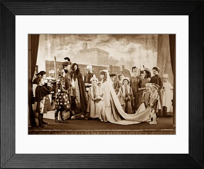 Framed Print : An amateur production of Ivanhoe at a country Framed Print : An amateur production of Ivanhoe at a country