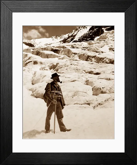 Framed Print : A Mountain Guide, Grindelwald, Switzerland, Victorian period Framed Print : A Mountain Guide, Grindelwald, Switzerland, Victorian period