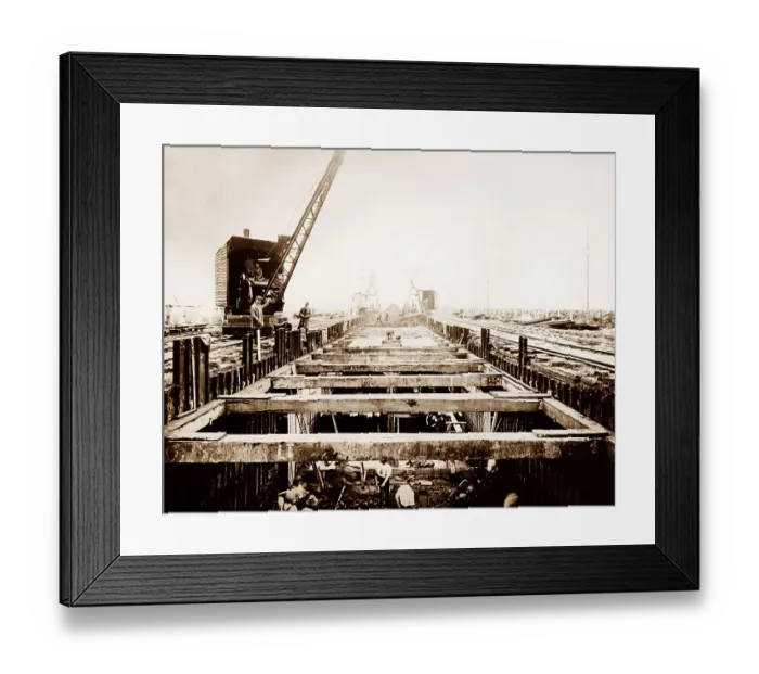 Framed Print : Cut and cover, building the London Underground Framed Print : Cut and cover, building the London Underground
