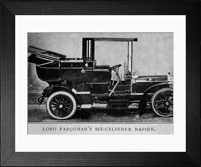 Framed Print : Six cylinder veteran Napier car, early 1900s Framed Print : Six cylinder veteran Napier car, early 1900s