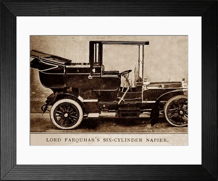 Framed Print : Six cylinder veteran Napier car, early 1900s Framed Print : Six cylinder veteran Napier car, early 1900s