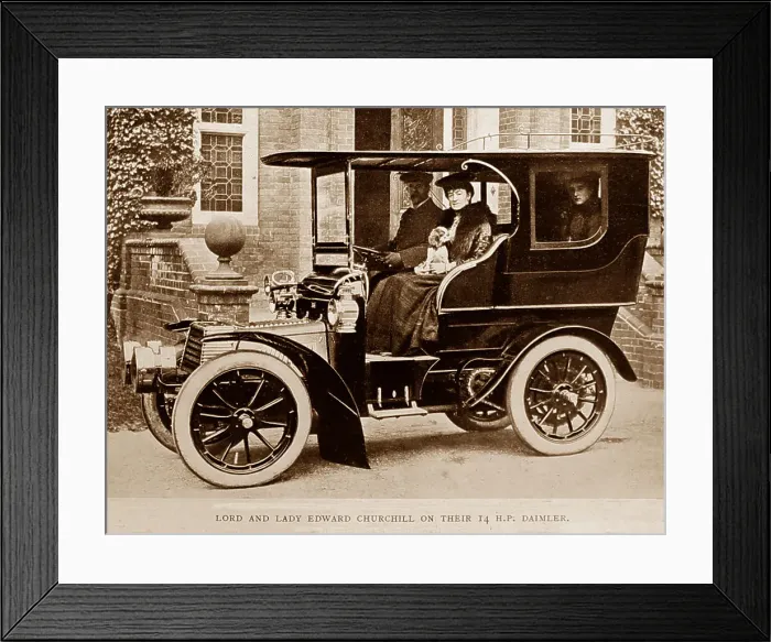 Framed Print : Lord and Lady Edward Churchill in their 14 HP Framed Print : Lord and Lady Edward Churchill in their 14 HP