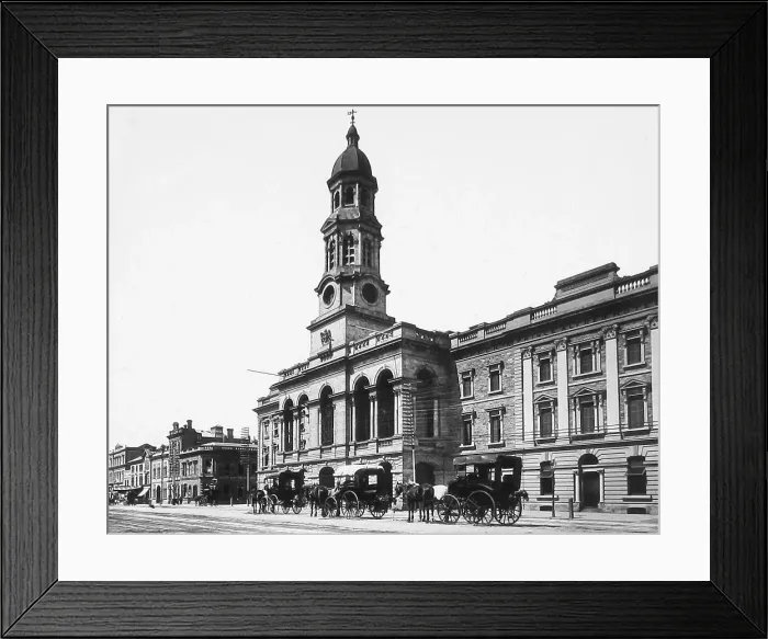 Framed Print : Town Hall Adelaide Australia early 1900s Framed Print : Town Hall Adelaide Australia early 1900s