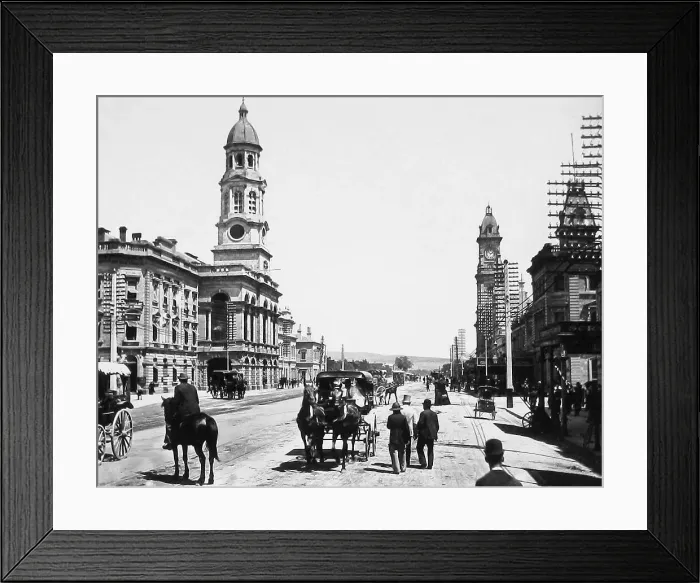 Framed Print : Town Hall Adelaide Australia early 1900s Framed Print : Town Hall Adelaide Australia early 1900s