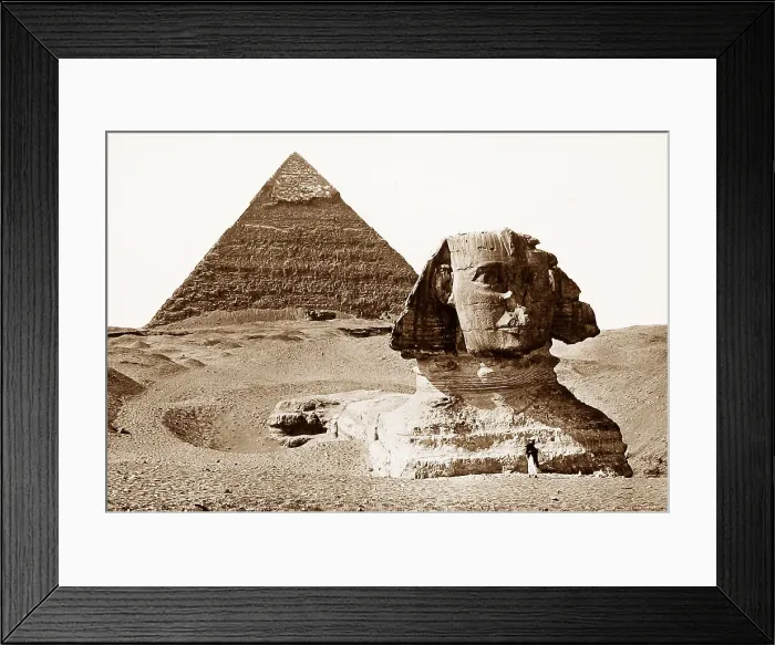 Framed Print : Sphinx and Pyramid of Geezeh, Egypt Framed Print : Sphinx and Pyramid of Geezeh, Egypt