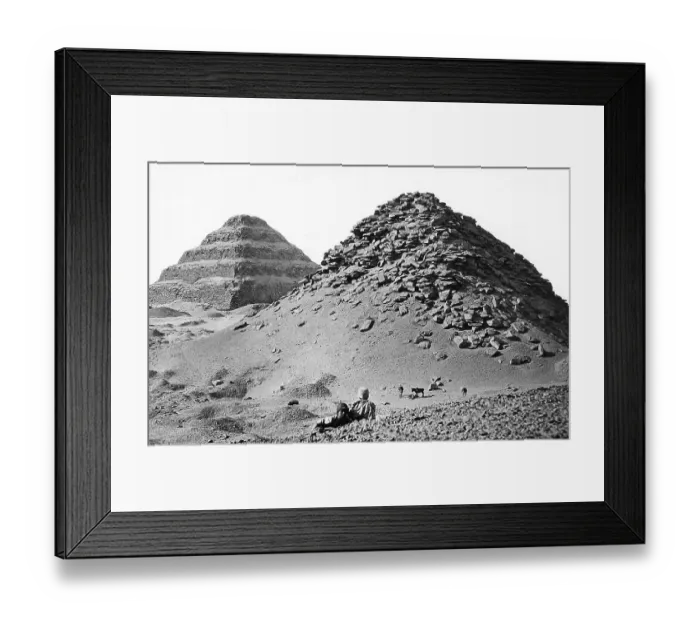 Framed Print : Egypt Stepped Pyramid of Saqqara Victorian period Framed Print : Egypt Stepped Pyramid of Saqqara Victorian period