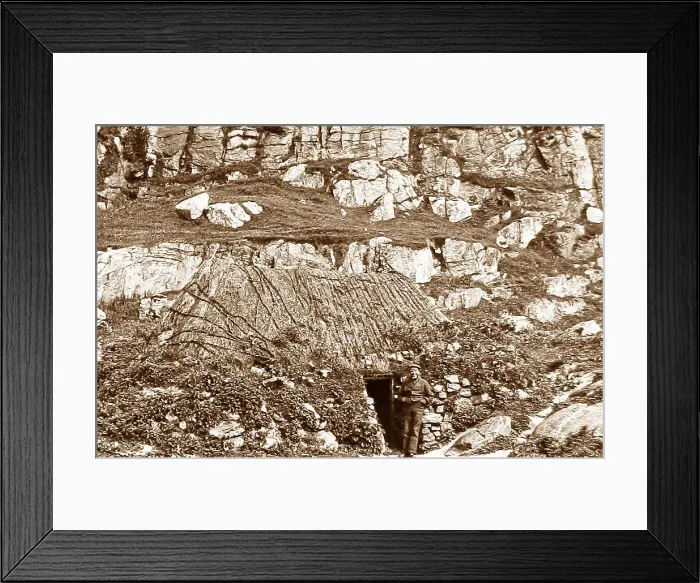 Framed Print : Isle of Barra Crofter Victorian period Framed Print : Isle of Barra Crofter Victorian period