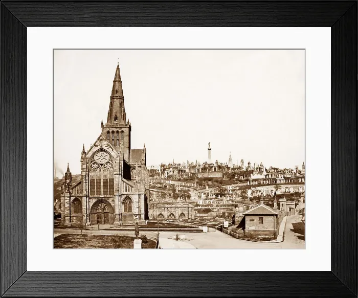 Framed Print : Glasgow Necropolis Victorian period Framed Print : Glasgow Necropolis Victorian period