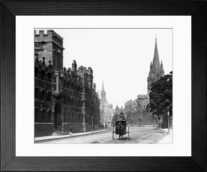 Framed Print : Oxford High Street Victorian period Framed Print : Oxford High Street Victorian period