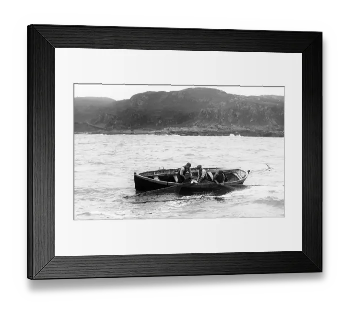 Framed Print : Salmon fishing near Oban Victorian period Framed Print : Salmon fishing near Oban Victorian period