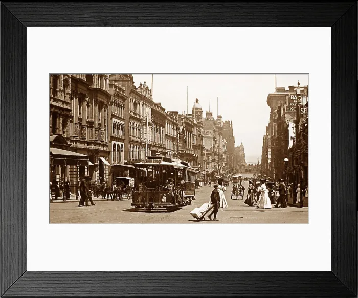 Framed Print : Collins Street, Melbourne, Australia Framed Print : Collins Street, Melbourne, Australia