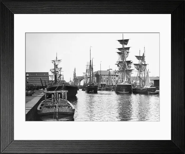 Framed Print : Gloucester Docks Victorian period Framed Print : Gloucester Docks Victorian period