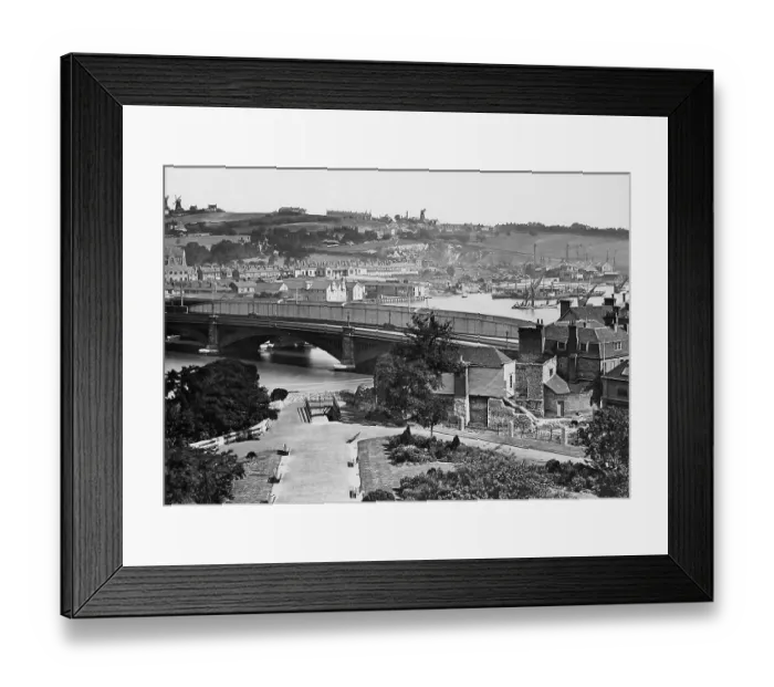 Framed Print : Rochester Bridge Victorian period Framed Print : Rochester Bridge Victorian period
