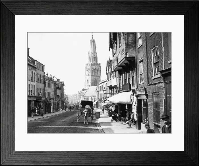 Framed Print : Gloucester Westgate Street Victorian period Framed Print : Gloucester Westgate Street Victorian period