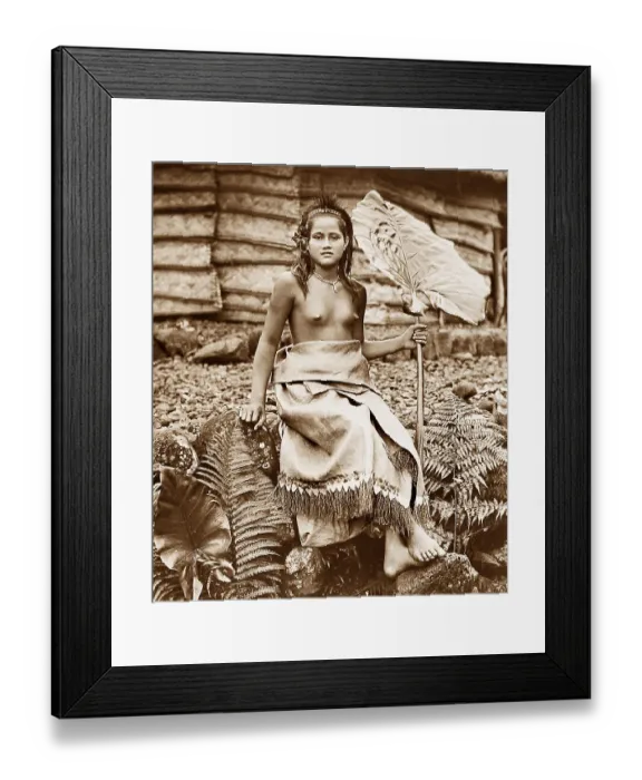 Framed Print : Chiefs daughter, Samoa Framed Print : Chiefs daughter, Samoa