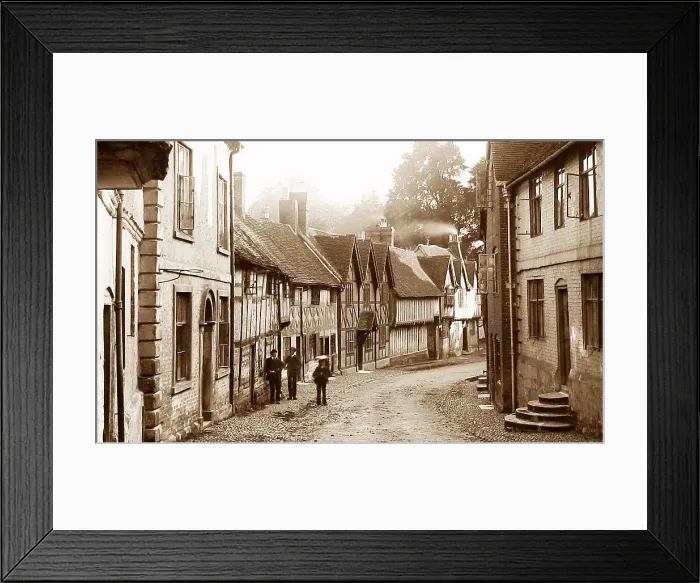 Framed Print : Warwick Mill Street Victorian period Framed Print : Warwick Mill Street Victorian period