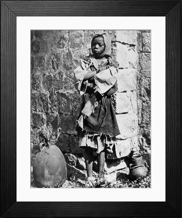 Framed Print : Cairo Egypt Nubian Girl pre-1900 Framed Print : Cairo Egypt Nubian Girl pre-1900