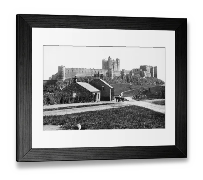 Framed Print : Bamburgh Castle Victorian period Framed Print : Bamburgh Castle Victorian period