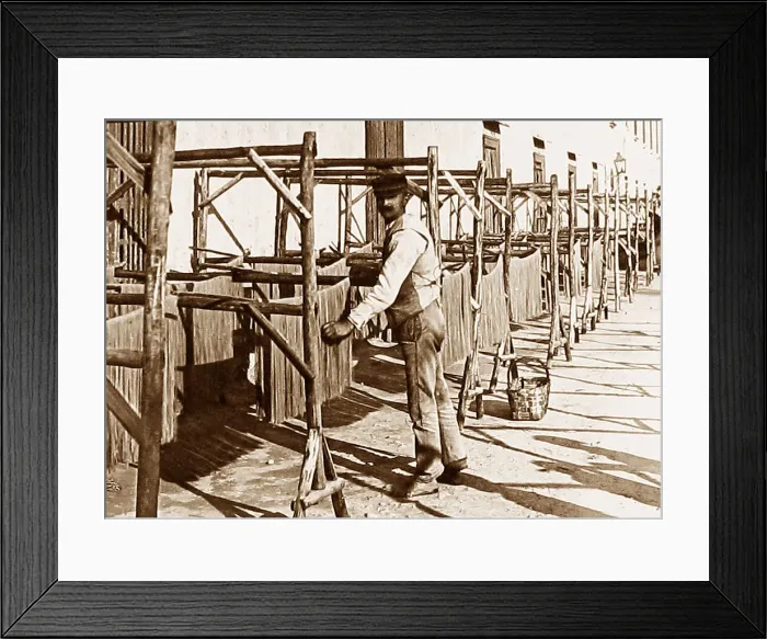Framed Print : Drying Maccaroni, Pozzuoli, Italy Framed Print : Drying Maccaroni, Pozzuoli, Italy