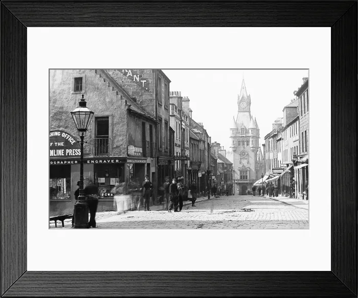 Framed Print : Dunfermline High Street Victorian period Framed Print : Dunfermline High Street Victorian period