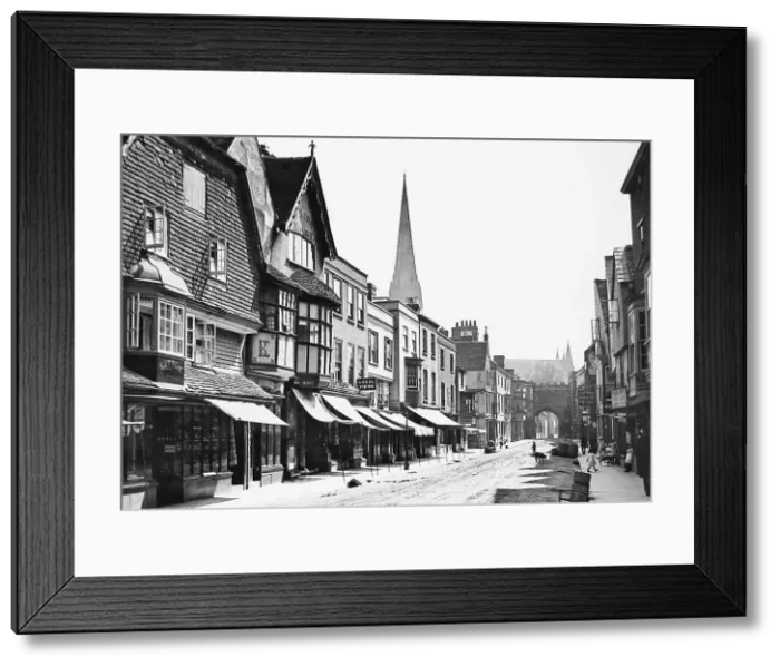 Framed Print : Salisbury High Street Victorian period Framed Print : Salisbury High Street Victorian period
