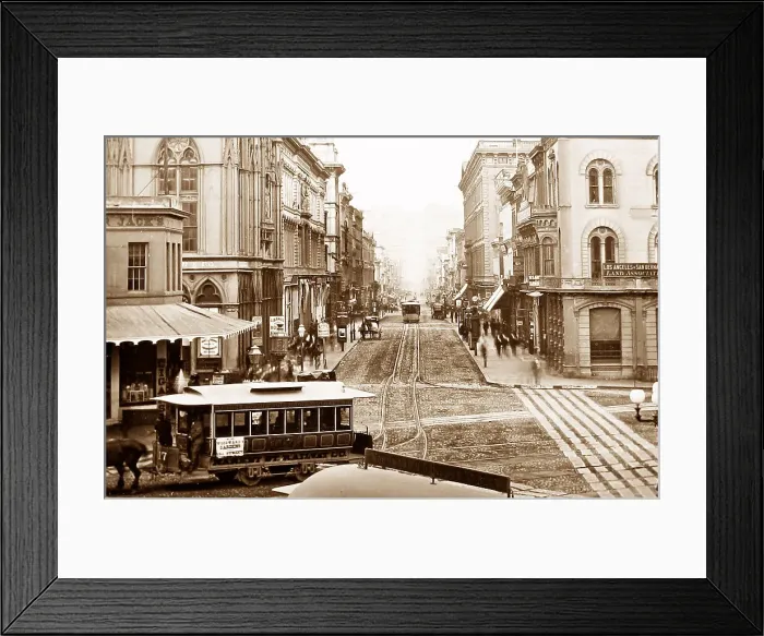Framed Print : San Francisco street car pre-1900 Framed Print : San Francisco street car pre-1900