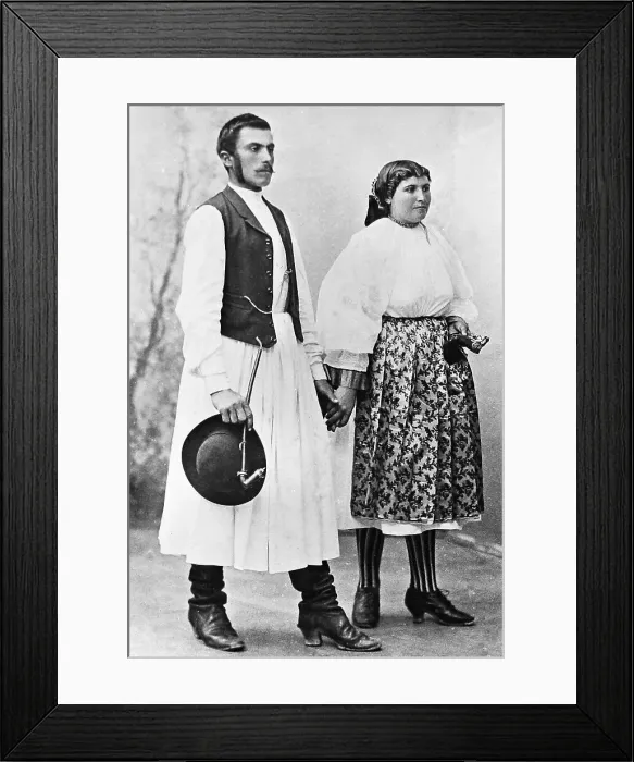 Framed Print : Hungary Budapest Magyar peasants pre-1900 Framed Print : Hungary Budapest Magyar peasants pre-1900