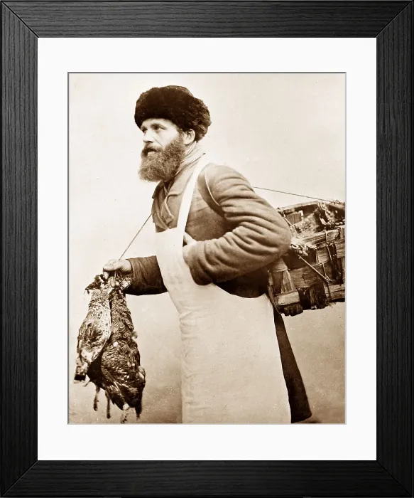 Framed Print : Russia Moscow Poultry seller pre-1900 Framed Print : Russia Moscow Poultry seller pre-1900