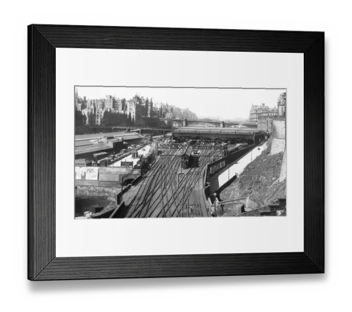Framed Print : Edinburgh Waverley Station Victorian period Framed Print : Edinburgh Waverley Station Victorian period