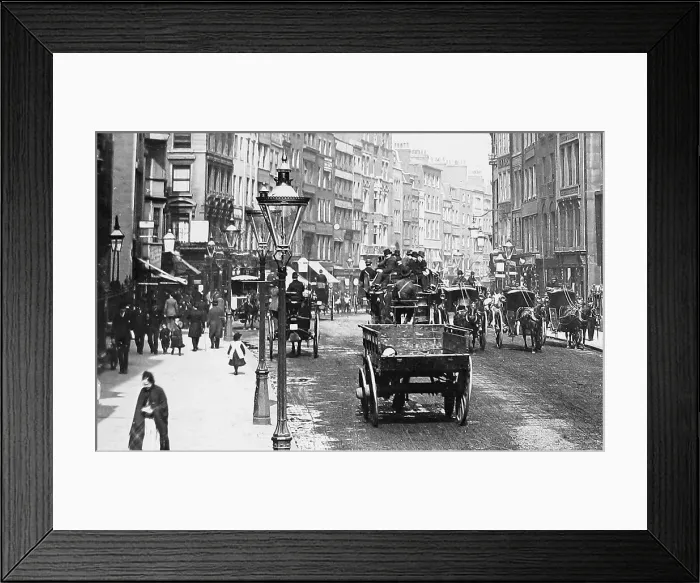 Framed Print : London Fleet Street Victorian period Framed Print : London Fleet Street Victorian period