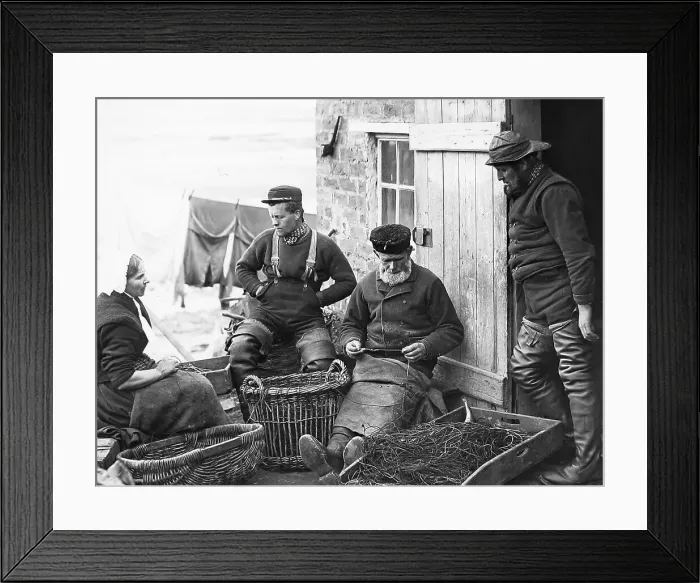 Framed Print : Fishermen in Elie, Scotland Framed Print : Fishermen in Elie, Scotland