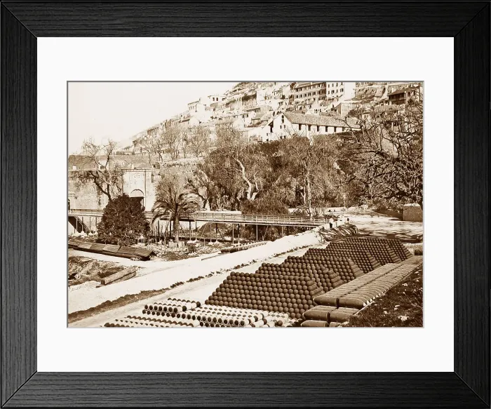 Framed Print : Gibralter South Port - munitions on dockside Framed Print : Gibralter South Port - munitions on dockside
