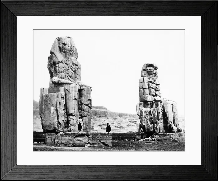 Framed Print : Egypt Colossi of Memnon Luxor Victorian period Framed Print : Egypt Colossi of Memnon Luxor Victorian period