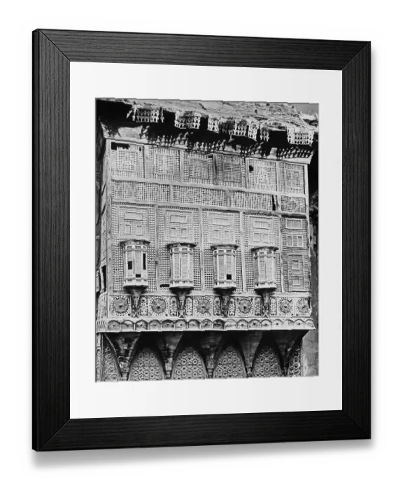 Framed Print : Egypt Cairo latticed window Victorian period Framed Print : Egypt Cairo latticed window Victorian period