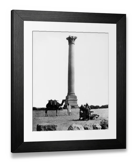 Framed Print : Egypt Alexandria Pompey's Pillar Victorian period