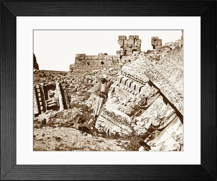 Framed Print : Lebanon Baalbec pre-1900 Framed Print : Lebanon Baalbec pre-1900