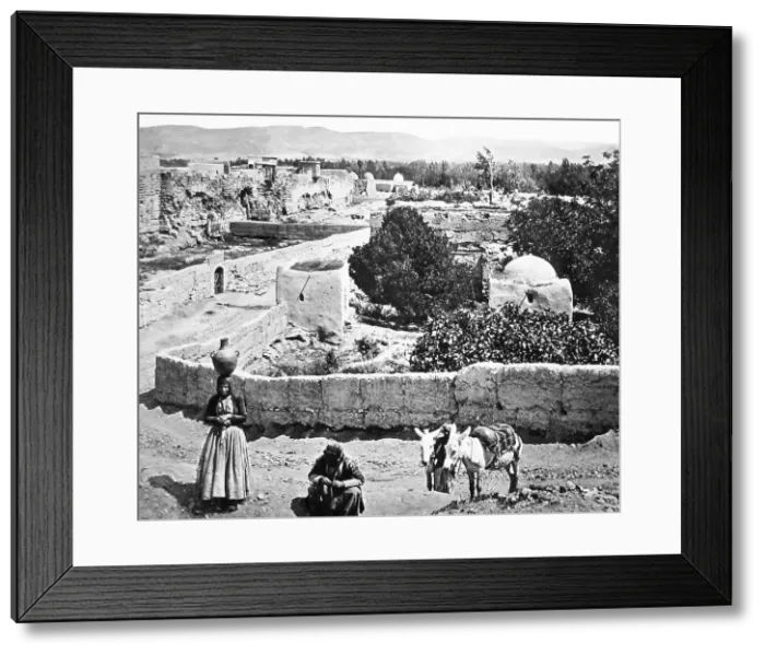Framed Print : Syria Damascus Site of Namaan's House pre-1900 Framed Print : Syria Damascus Site of Namaan's House pre-1900
