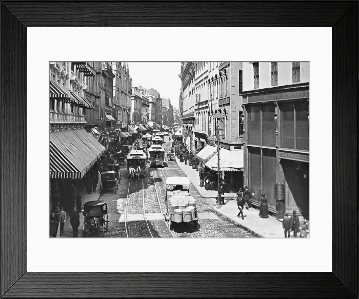 Framed Print : USA Boston Washington Street early 1900s Framed Print : USA Boston Washington Street early 1900s