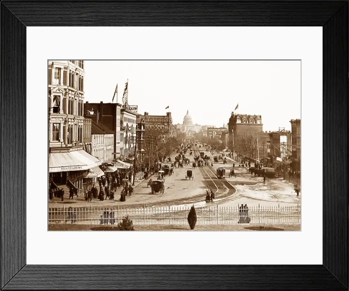 Framed Print : USA Washington DC Pennsylvania Avenue early 1900s Framed Print : USA Washington DC Pennsylvania Avenue early 1900s